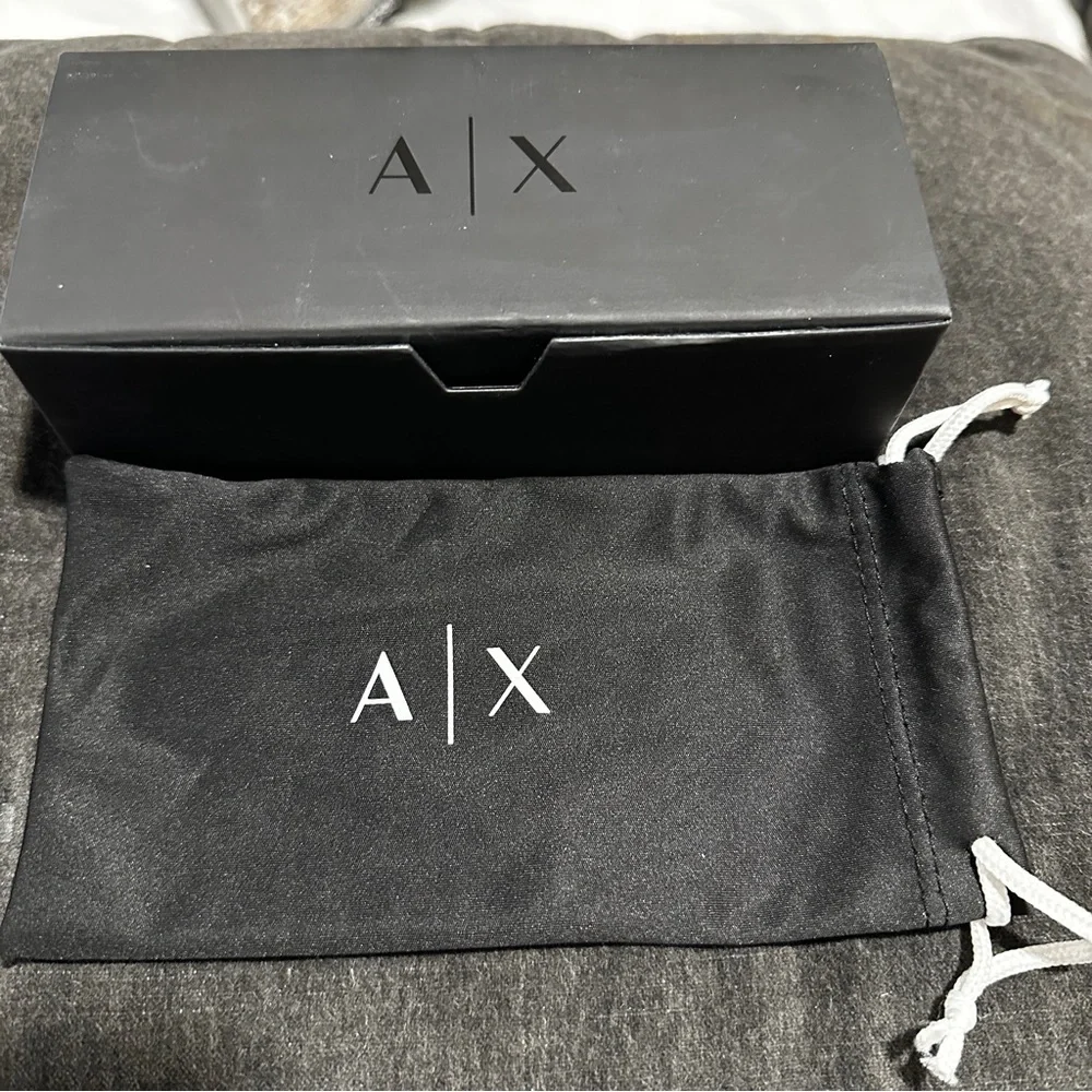 Armani Exchange A/X Eyeglass Sunglass Presentation Box w/Drawstring Pouch Black